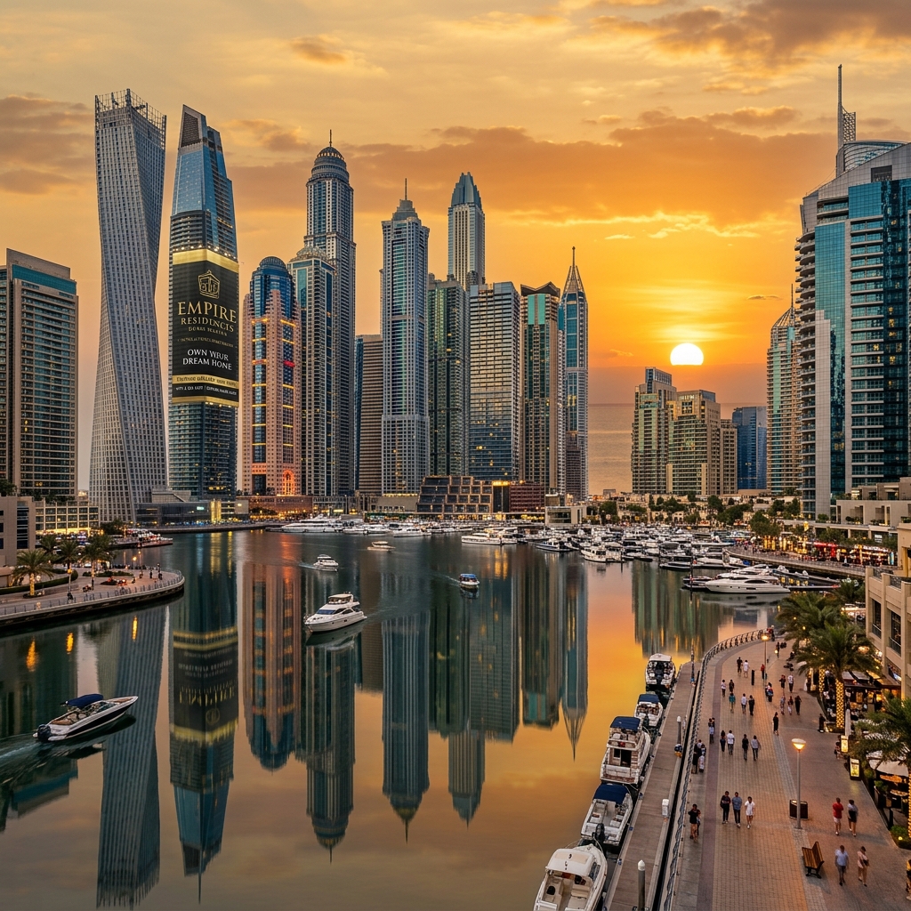 Dubai skyline rendering
